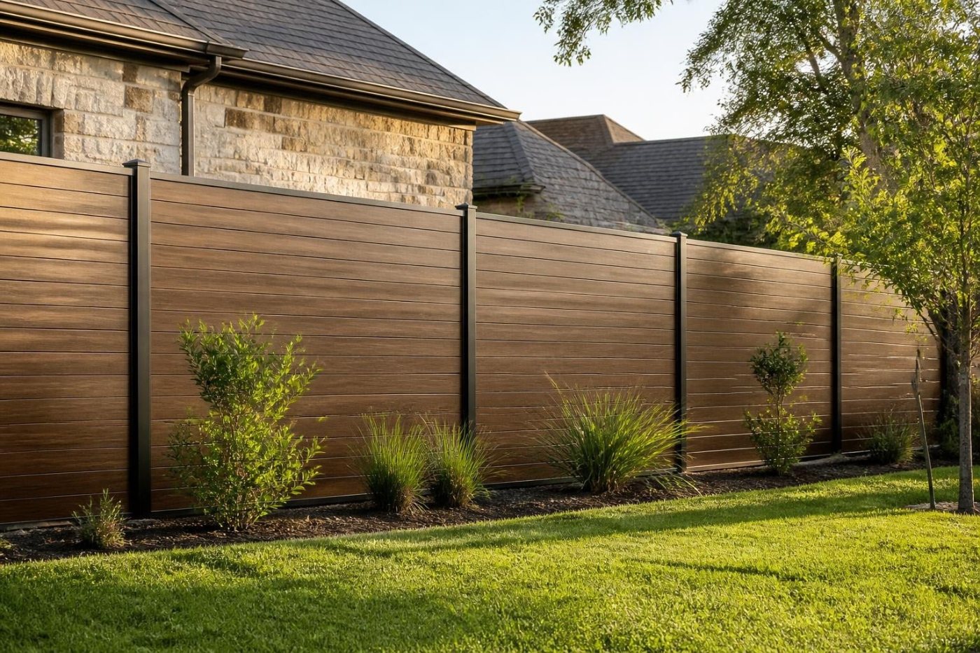 New walnut composite fence